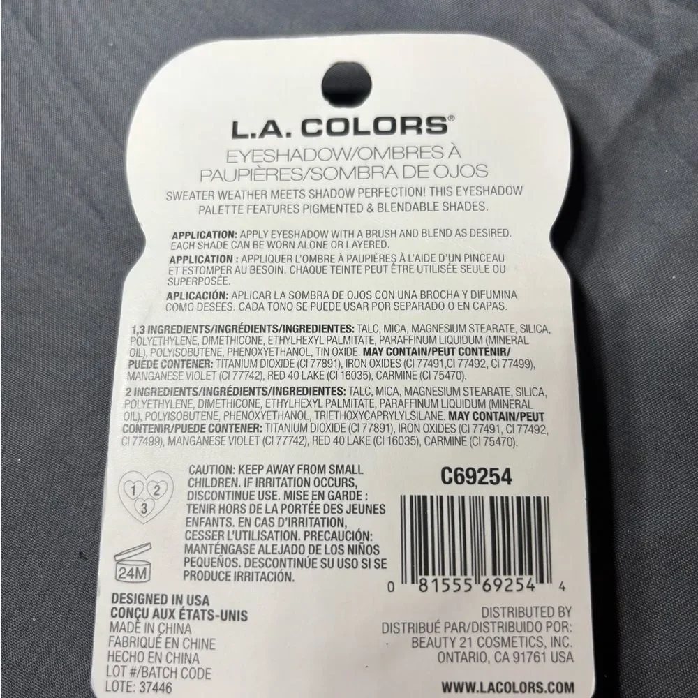 New L.A. COLORS Heart Eyeshadow Palette - Peach & Rose Tones Everything Nice